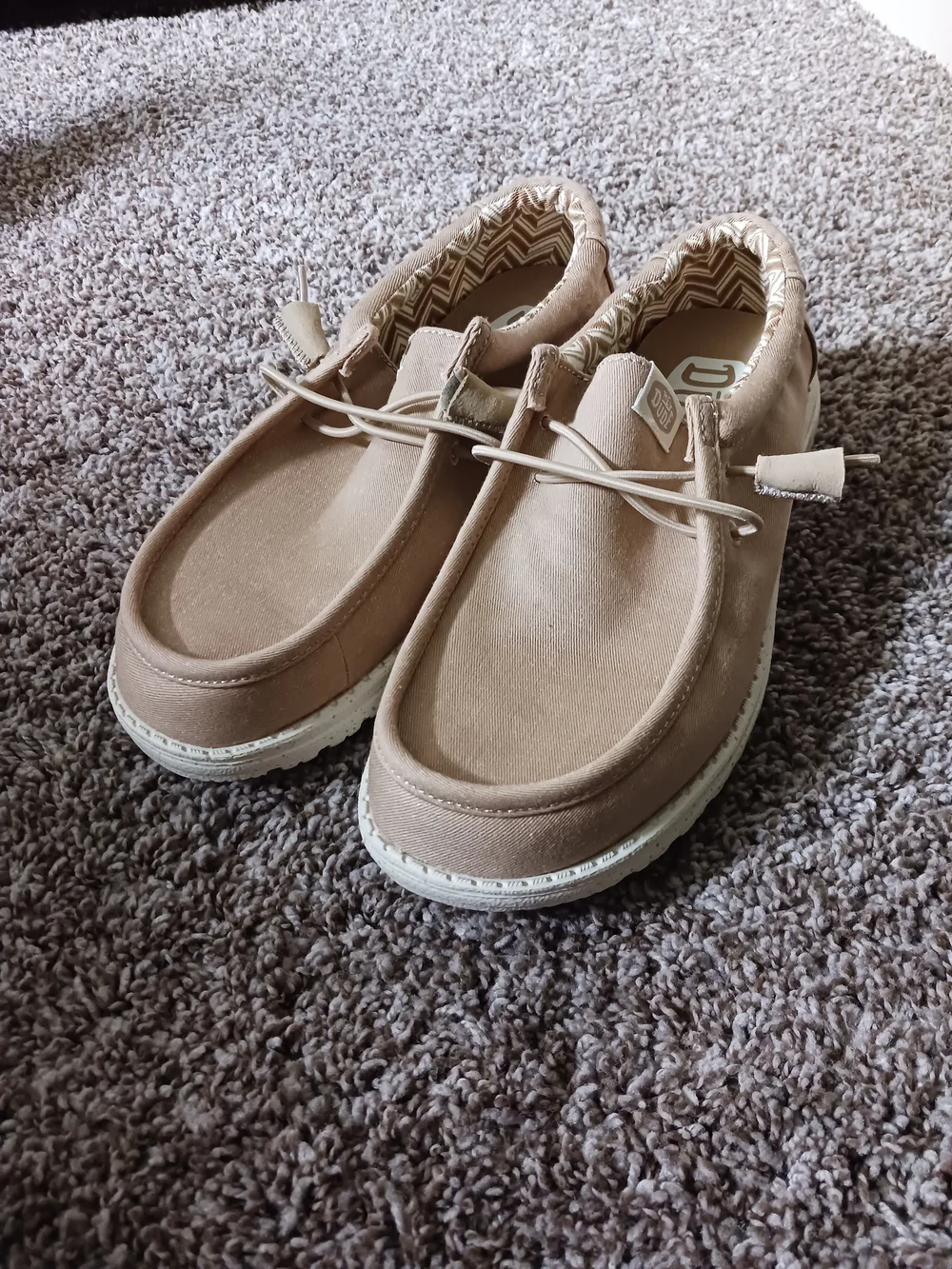 Hey Dude Men's Wally Stretch Slip-On Shoes in Light Brown 7